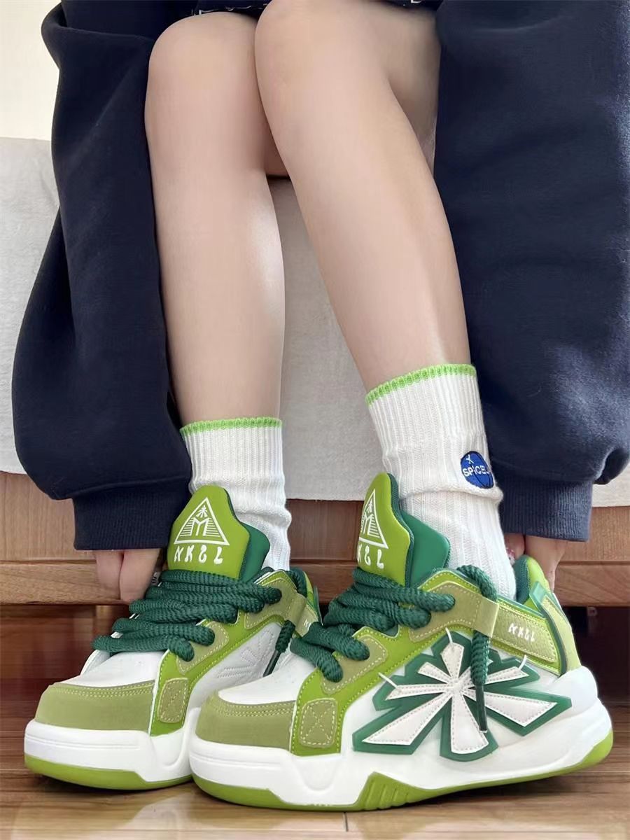 Niche Bread Korean Style Thick-Soled Heightened Daddy Shoes