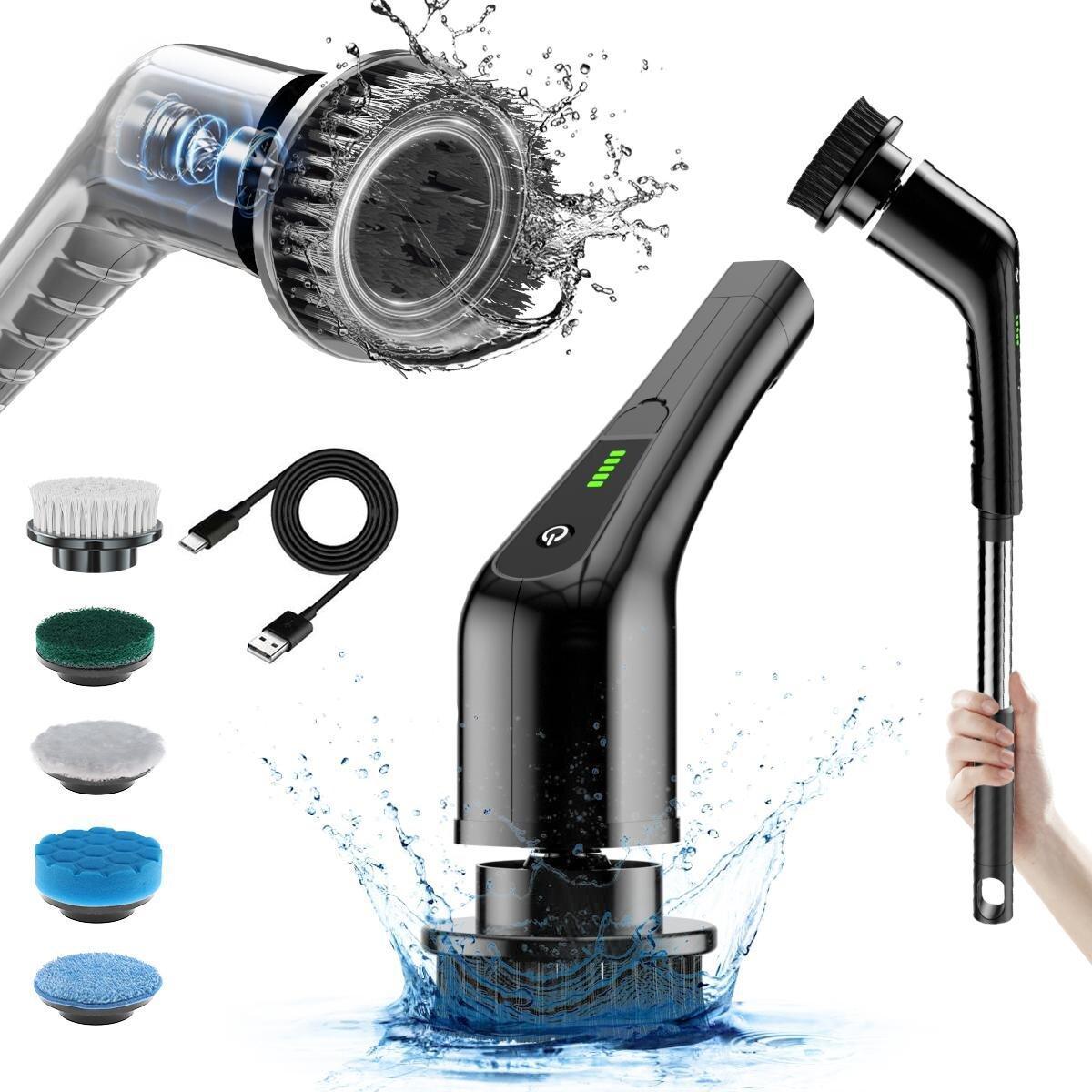 Powerful Handheld Rotating Scrubber for Kitchen, Bathroom & Tiles
