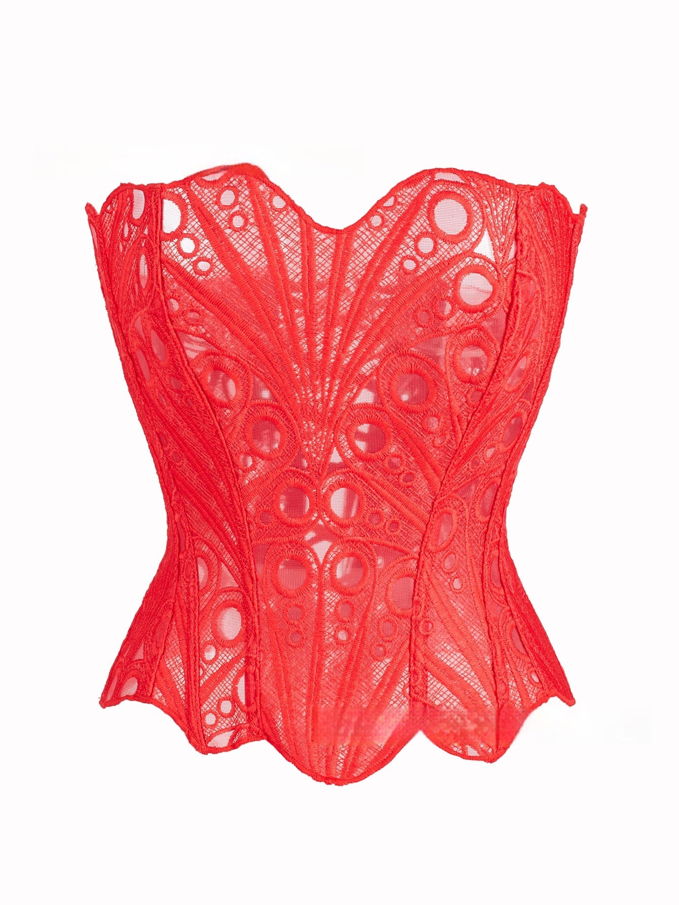 Sexy Hollow Out Lace Corset Top for Women