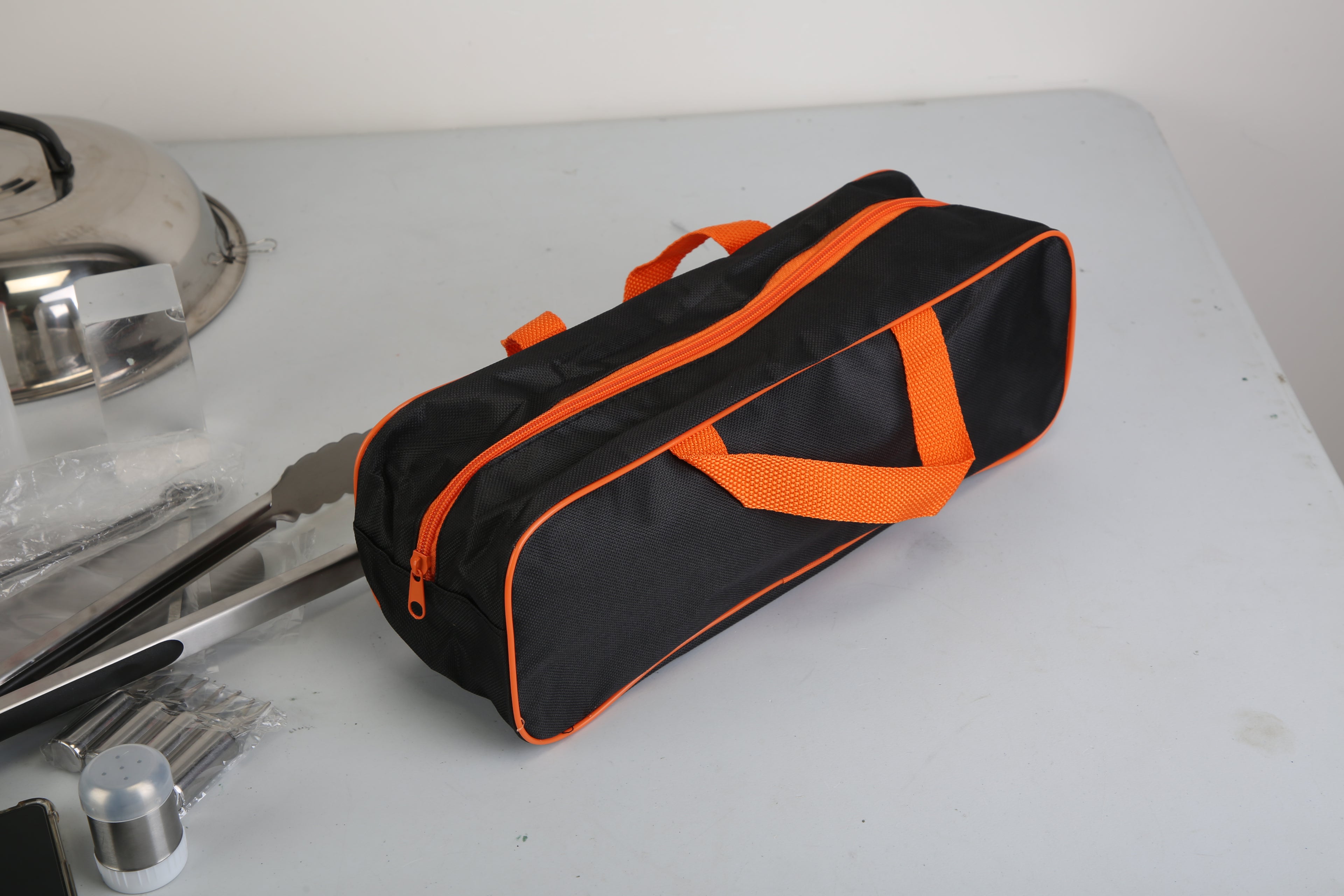 Flat Top Grill Set with Spatulas, Press, Egg Rings & Storage Bag