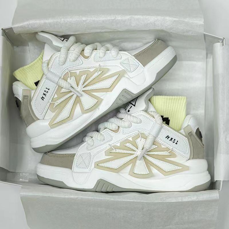 Niche Bread Korean Style Thick-Soled Heightened Daddy Shoes