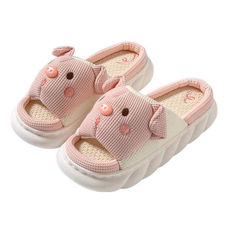 Cartoon Pig House Shoes for Women & Men Couples Indoor Sandals