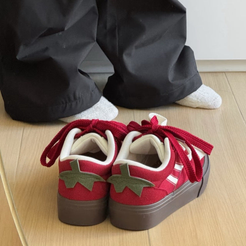 Thick-Soled Skateboard Canvas Shoes