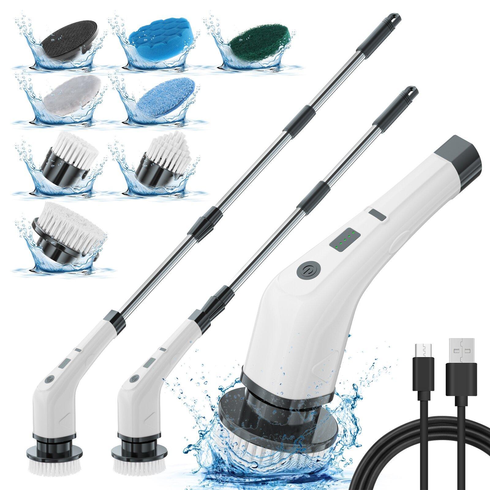Powerful Handheld Rotating Scrubber for Kitchen, Bathroom & Tiles