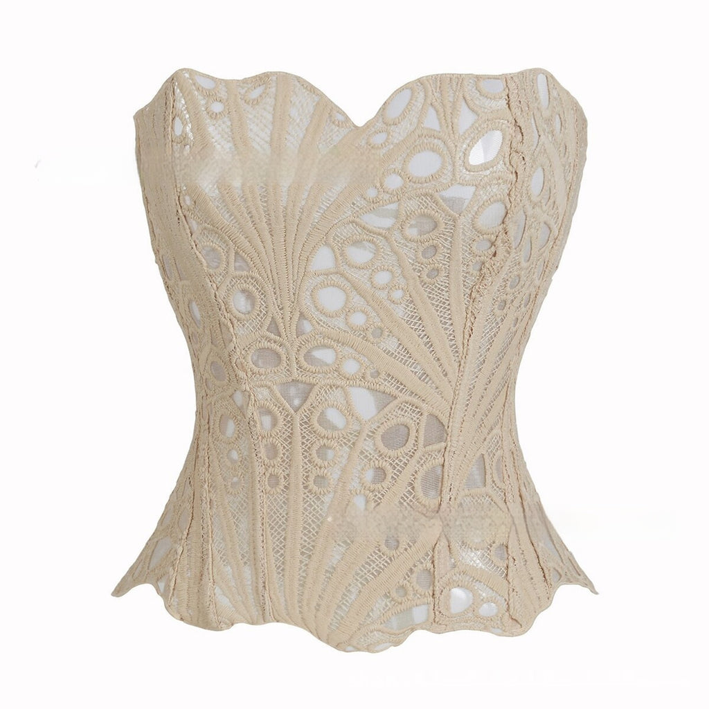 Sexy Hollow Out Lace Corset Top for Women
