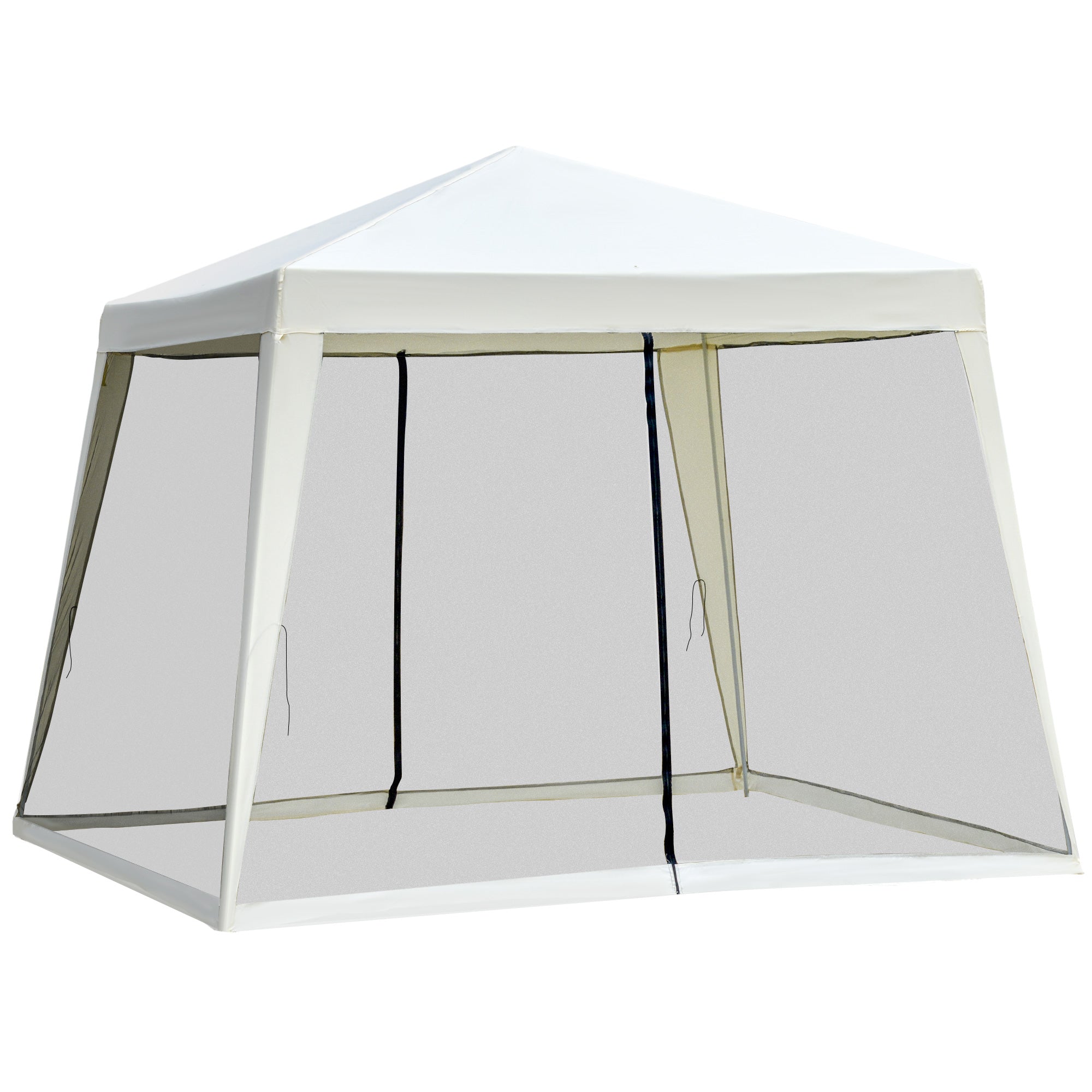 Outdoor Canopy Tent with Slant Legs & Mesh Sidewalls