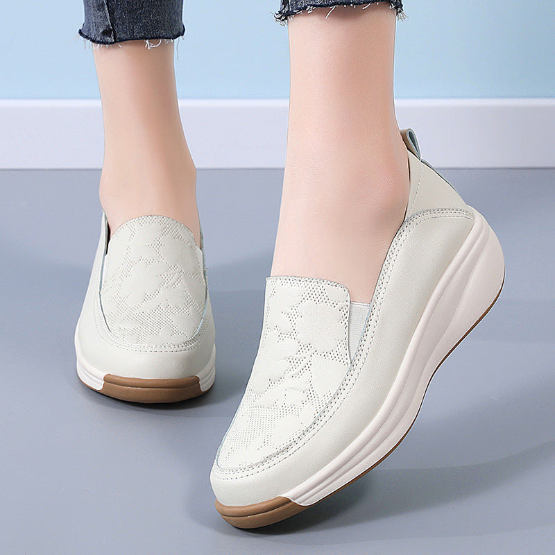 Women’s Chunky Platform White Sneakers