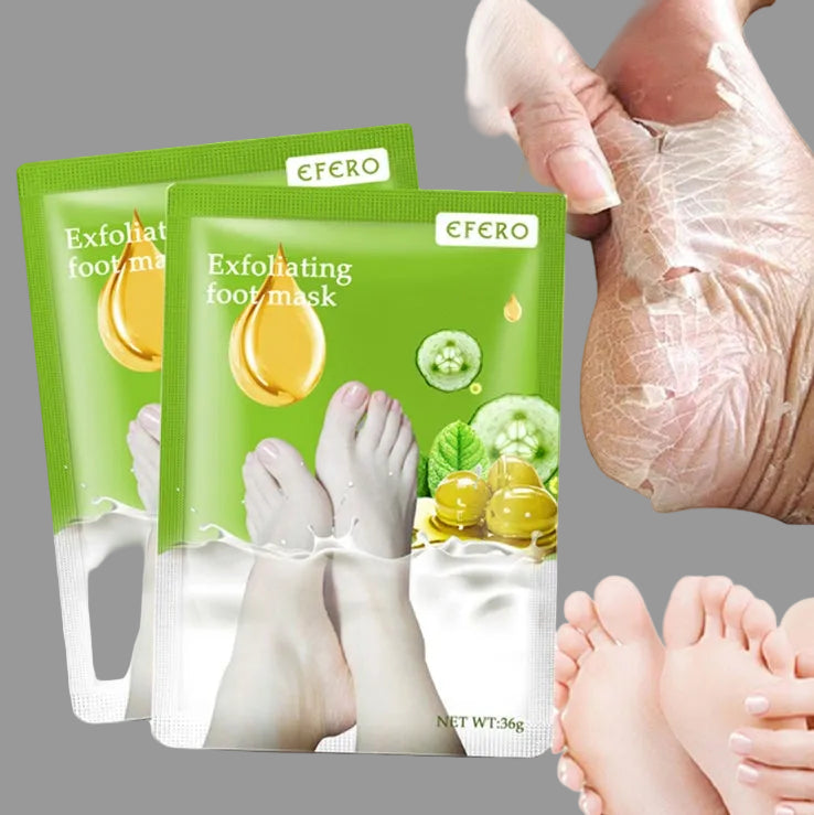 Exfoliating foot mask pedicure socks removing dead skin and repairing cracked heels