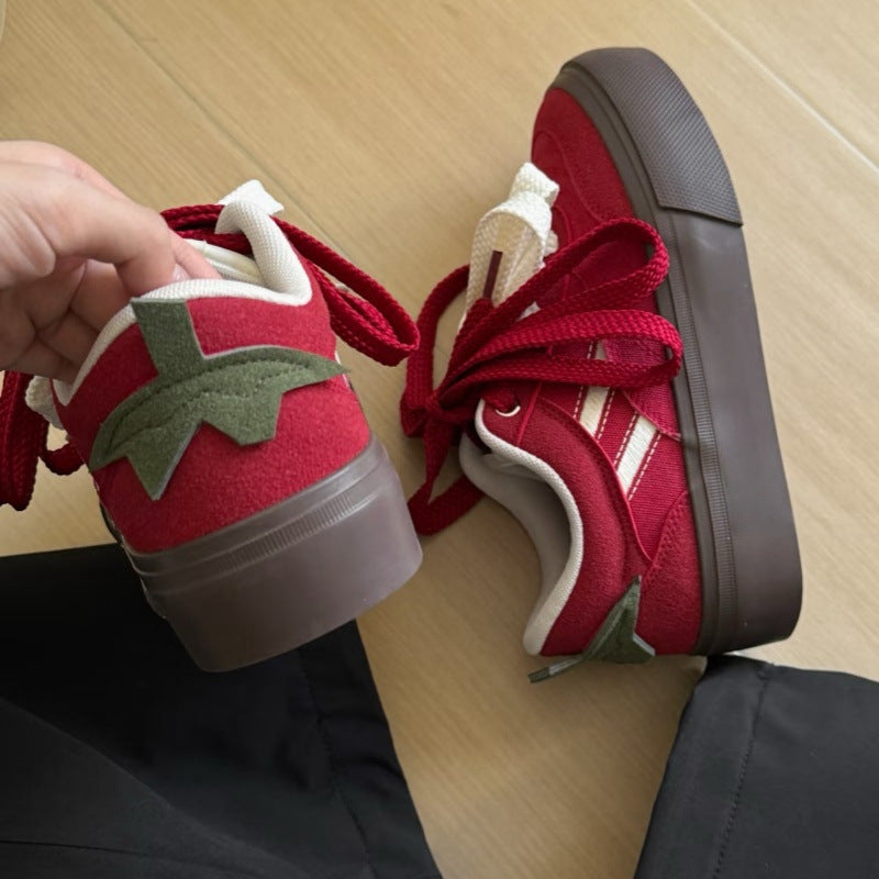 Thick-Soled Skateboard Canvas Shoes