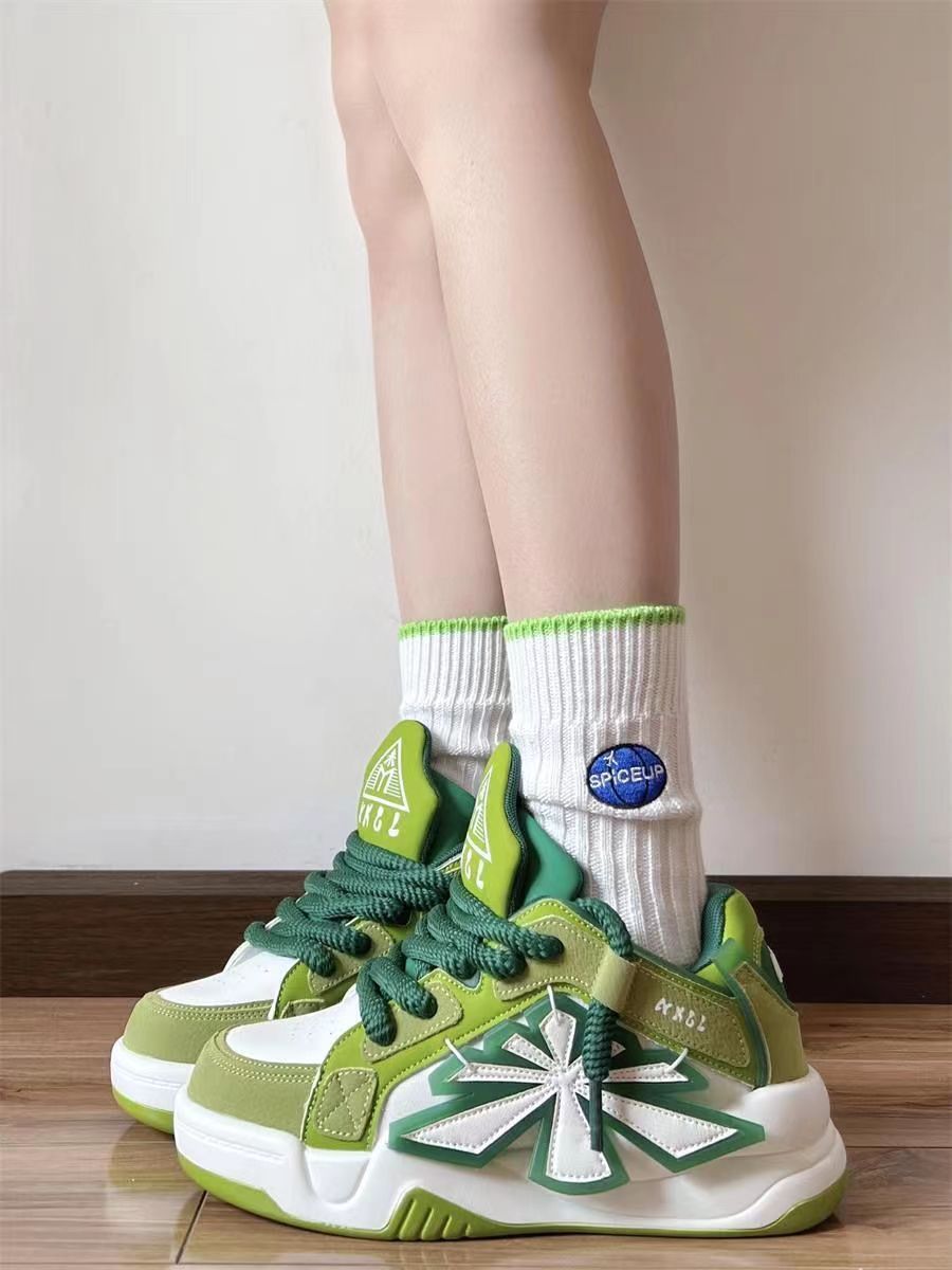 Niche Bread Korean Style Thick-Soled Heightened Daddy Shoes