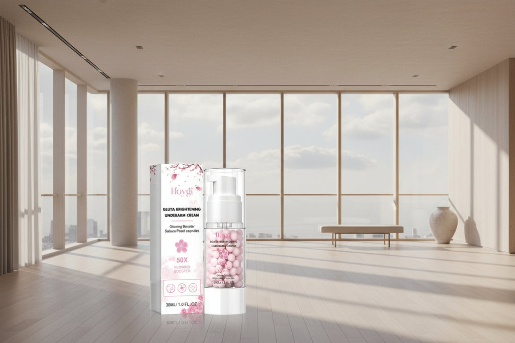 How to apply Hoygi brightening cream on underarm skin for dark spot correction